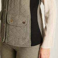 Parka Gris Sin Mangas con Bolsillos