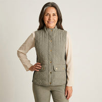 Parka Gris Sin Mangas con Bolsillos en modelo adulta