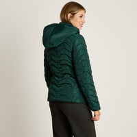 Parka Verde Manga Larga Elasticidad Nula Con Forro Calce Normal Tela Plano