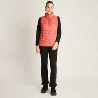 Parka Rosado Sin Mangas Elasticidad Nula Sin Forro Calce Normal Tela Plano