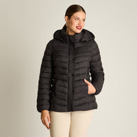 Parka Negro Manga Larga Elasticidad Nula Sin Forro Calce Normal Tela Plano