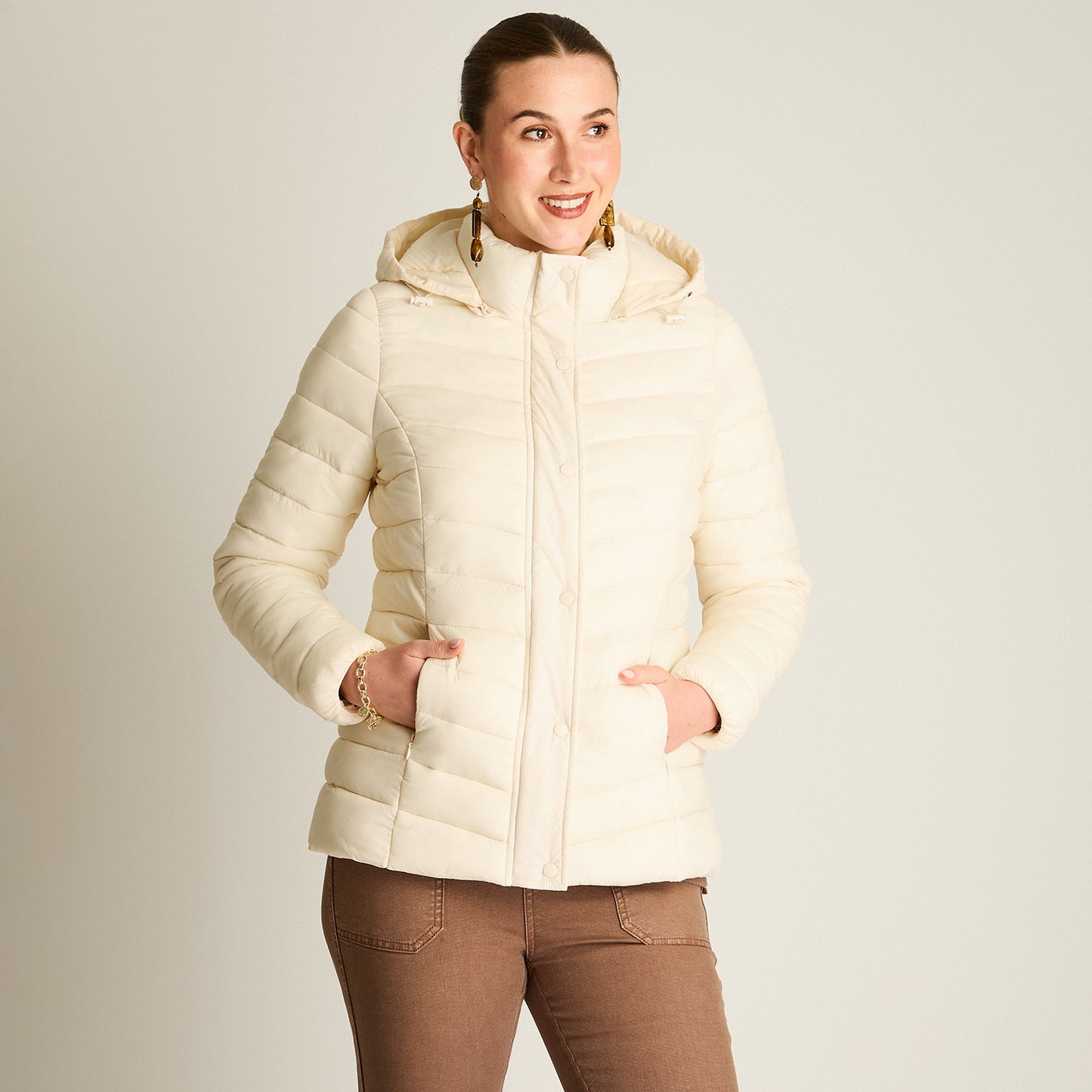 Parka Arena Manga Larga Elasticidad Nula Sin Forro Calce Normal Tela Plano