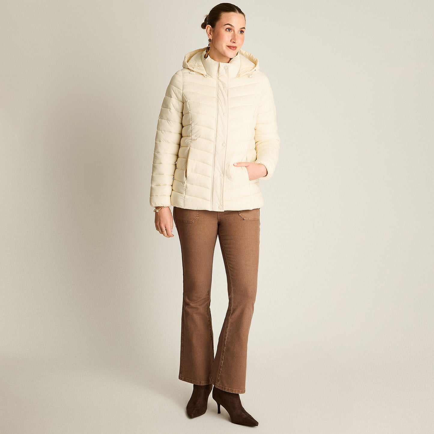 Parka Arena Manga Larga Elasticidad Nula Sin Forro Calce Normal Tela Plano