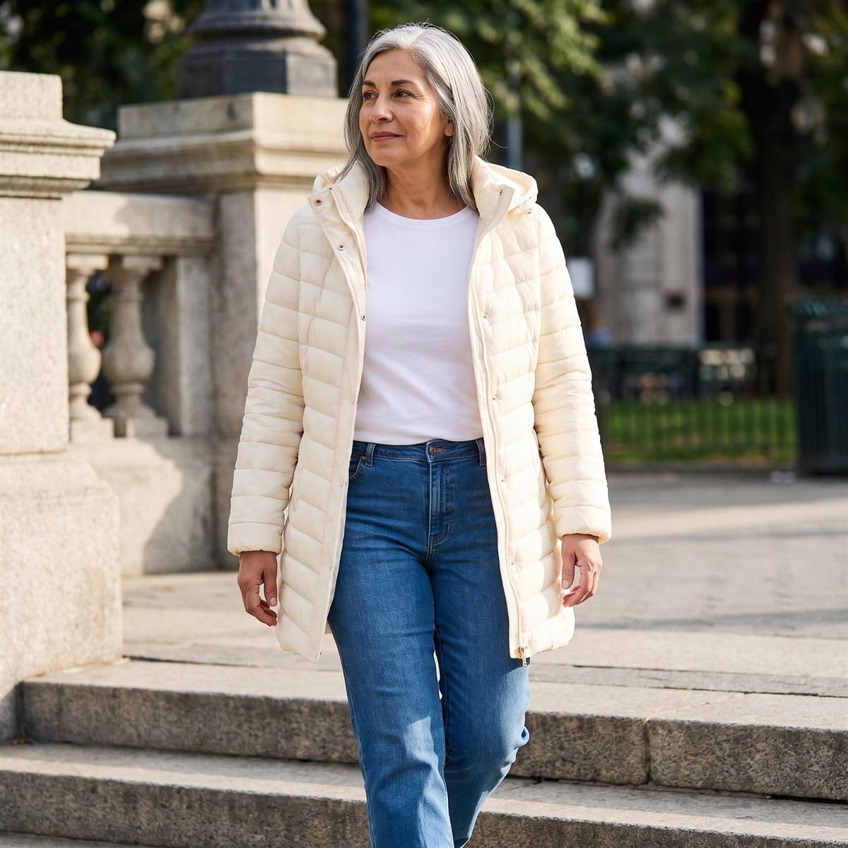 Parka Corta con Gorro Desmontable Diseño Quilted lifestyle