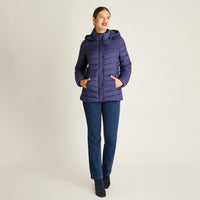 Parka Azul Manga Larga Elasticidad Nula Sin Forro Calce Normal Tela Plano