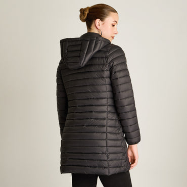 Parka Negro Manga Larga Elasticidad Nula Sin Forro Calce Normal Tela Plano