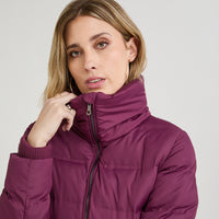 Parka Burdeo corta detalle tejido - Lorenzo di Pontti