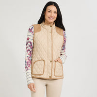 Parka sin Mangas con Bolsillos Beige
