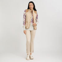 Parka sin Mangas con Bolsillos Beige
