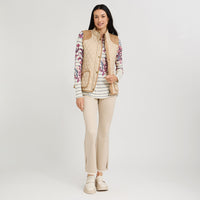 Parka sin Mangas con Bolsillos Beige