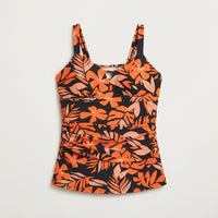 Parte De Arriba Tankini Estampado Naranjo en plano