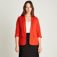 Blazer Naranjo Manga Larga Cuello Solapa Lorenzo di Pontti