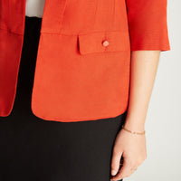 Blazer Naranjo Manga Larga Cuello Solapa Lorenzo di Pontti