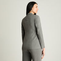 Blazer Un Botón Con Solapa En Bolsillo Gris Lorenzo Di Pontti