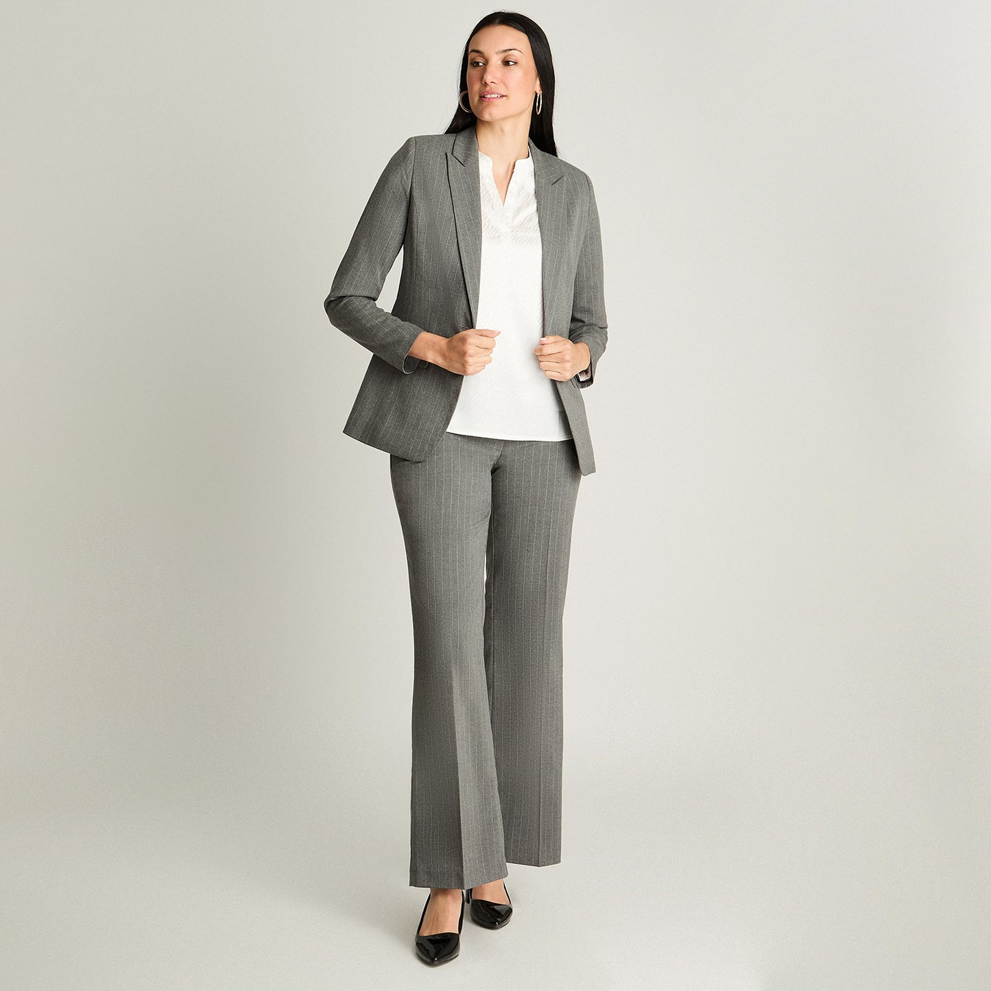 Blazer Un Botón Con Solapa En Bolsillo Gris Lorenzo Di Pontti