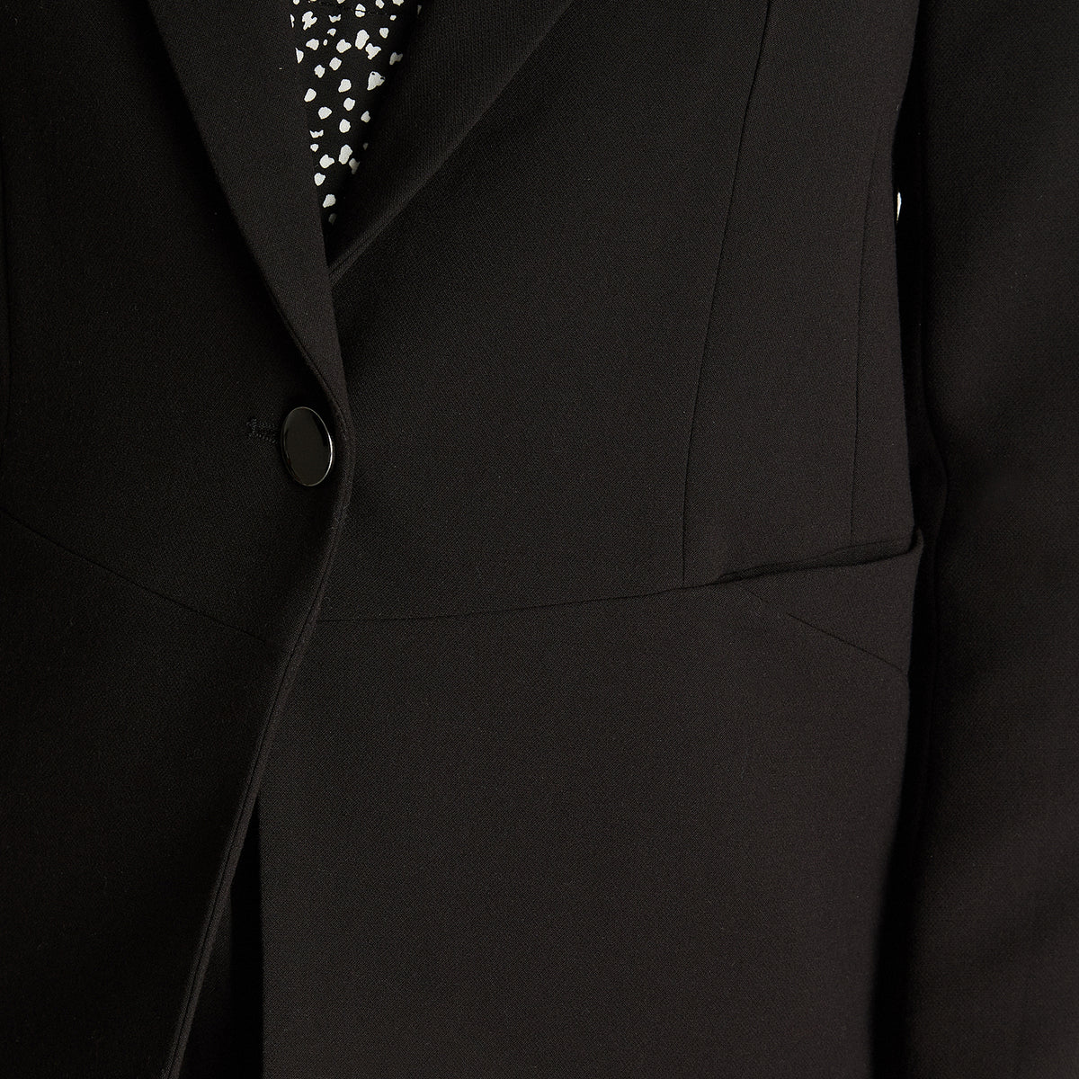 Blazer Manga Larga Con Un Botón Negro Lorenzo Di Pontti