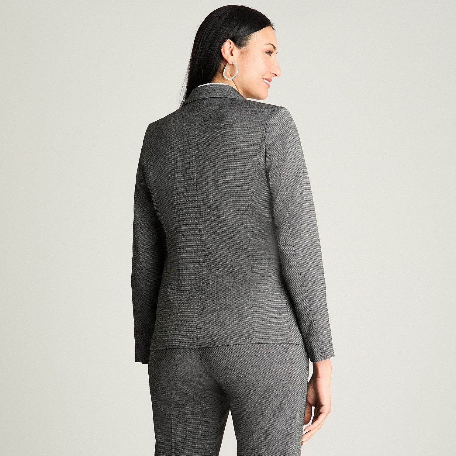 Blazer Manga Larga Con Un Botón Gris Lorenzo Di Pontti