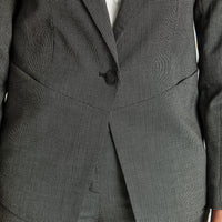 Blazer Manga Larga Con Un Botón Gris Lorenzo Di Pontti