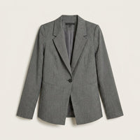 Blazer Gris de Manga Larga en plano