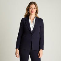 Blazer Manga Larga Con Un Botón Azul Lorenzo Di Pontti