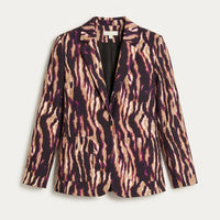 Blazer Estampado Negro con Corte Clásico en plano