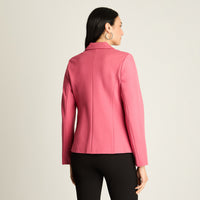 Blazer Rosado con Vuelta Animal Print
