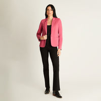 Blazer Rosado con Vuelta Animal Print