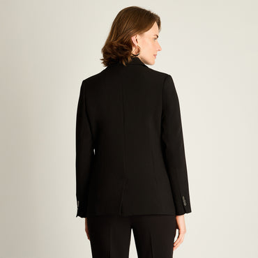 Blazer Negro con Solapa Clásica