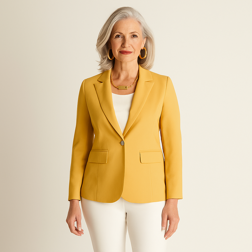 Blazer Mostaza con Solapa Clásica