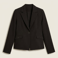 Blazer Negro Ajustado en plano