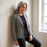 Blazer Gris Estampado lifestyle