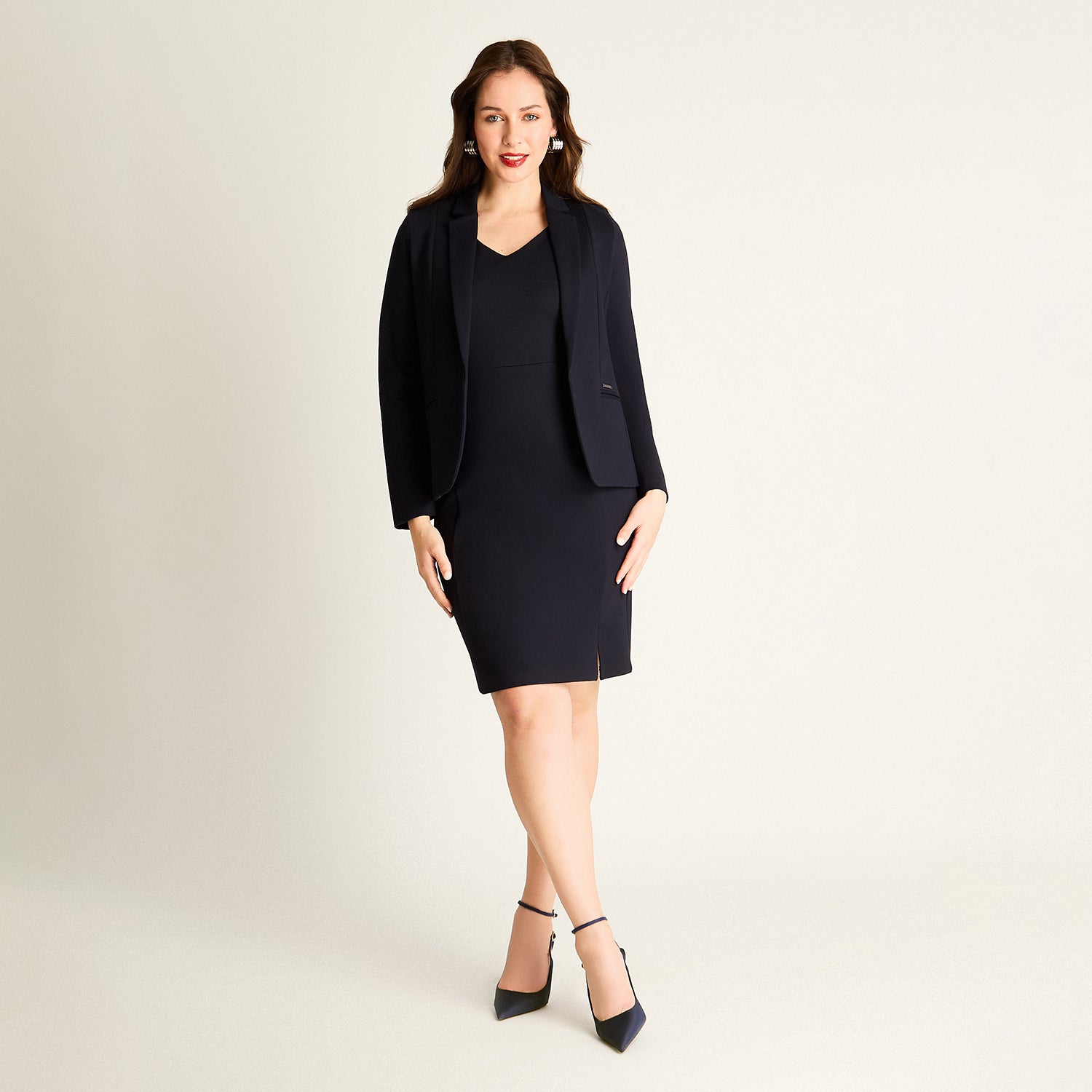 Blazer Azul Entallado