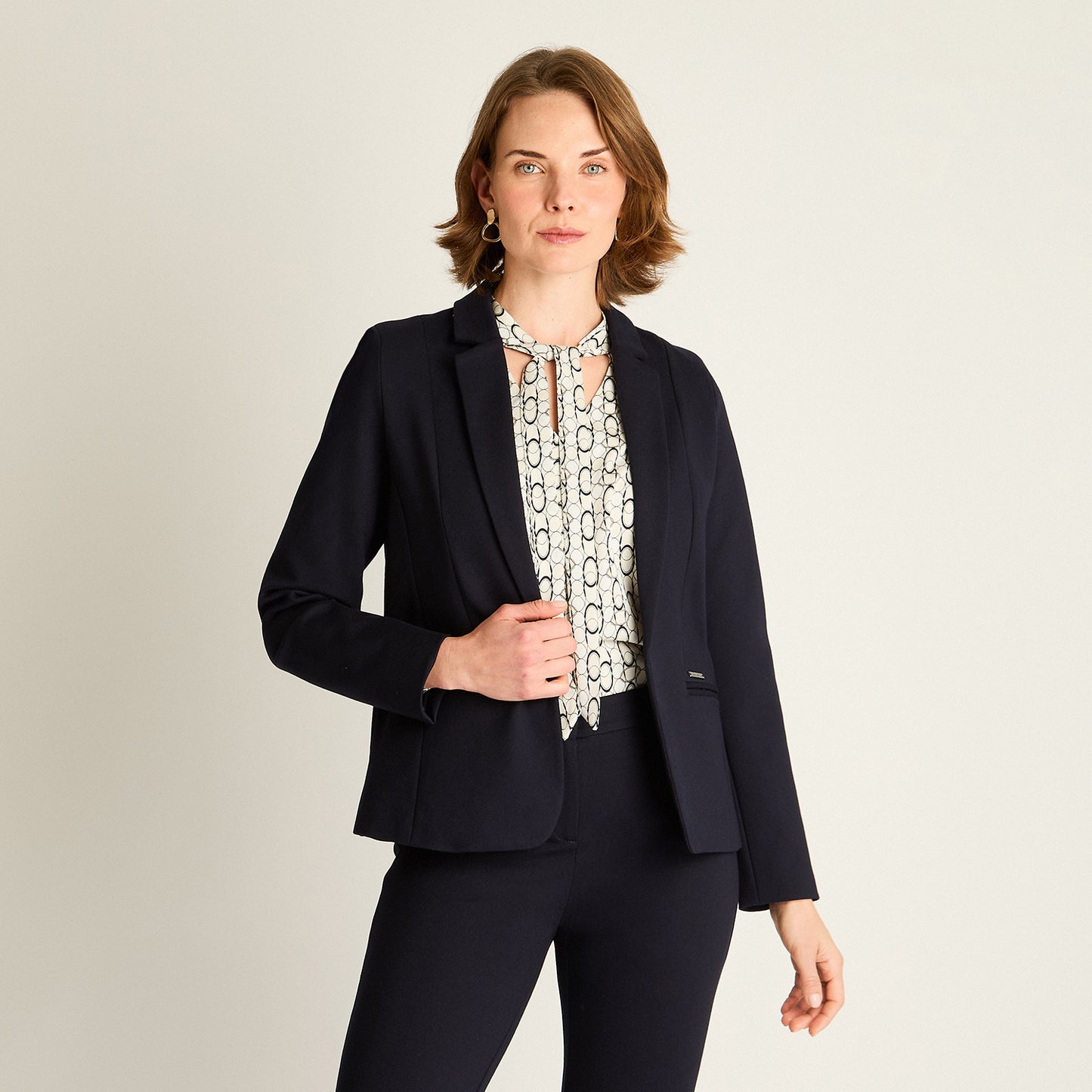 Blazer Azul Entallado