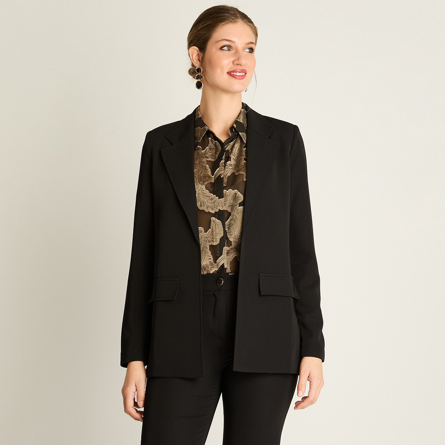 Blazer Negro Liviano - Lorenzo di Pontti