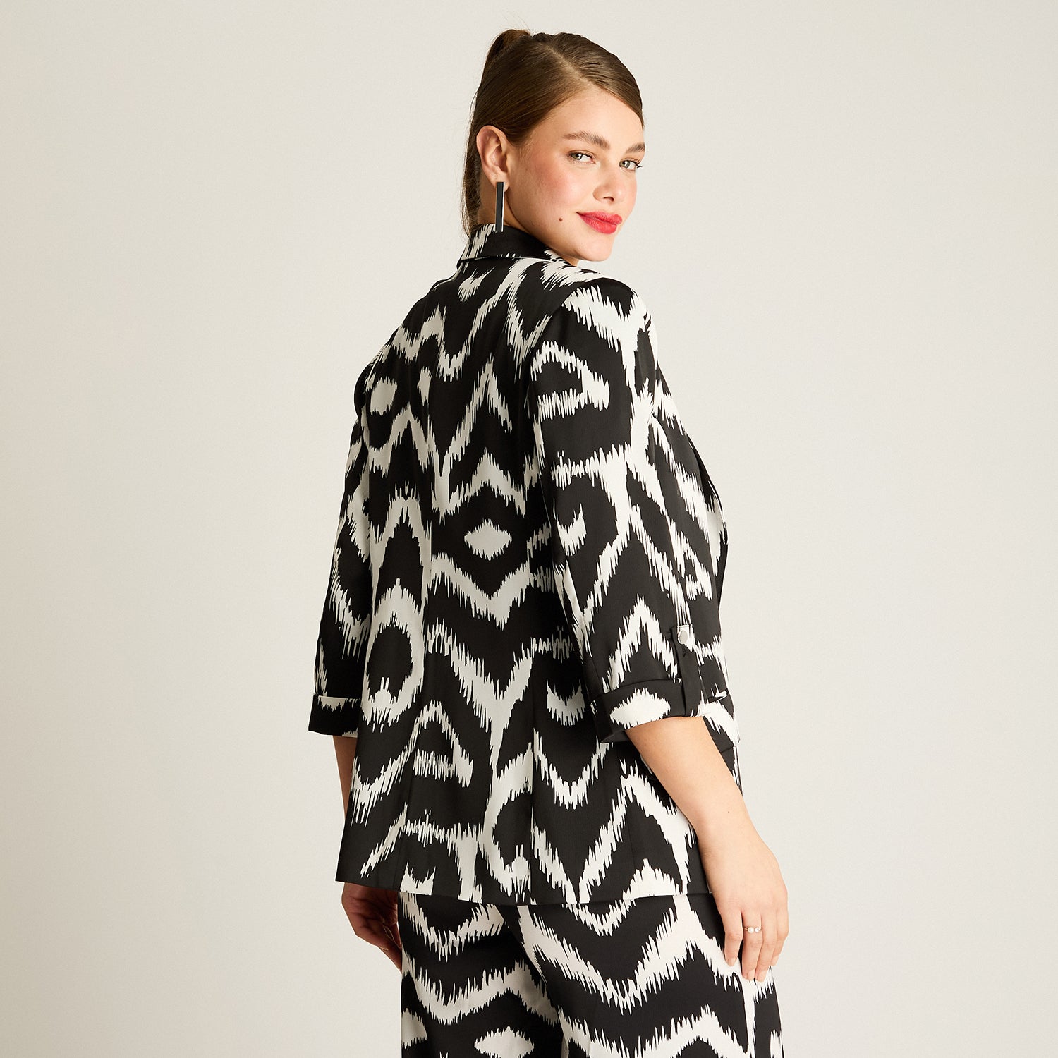 Blazer Crudo Estampado Zebra