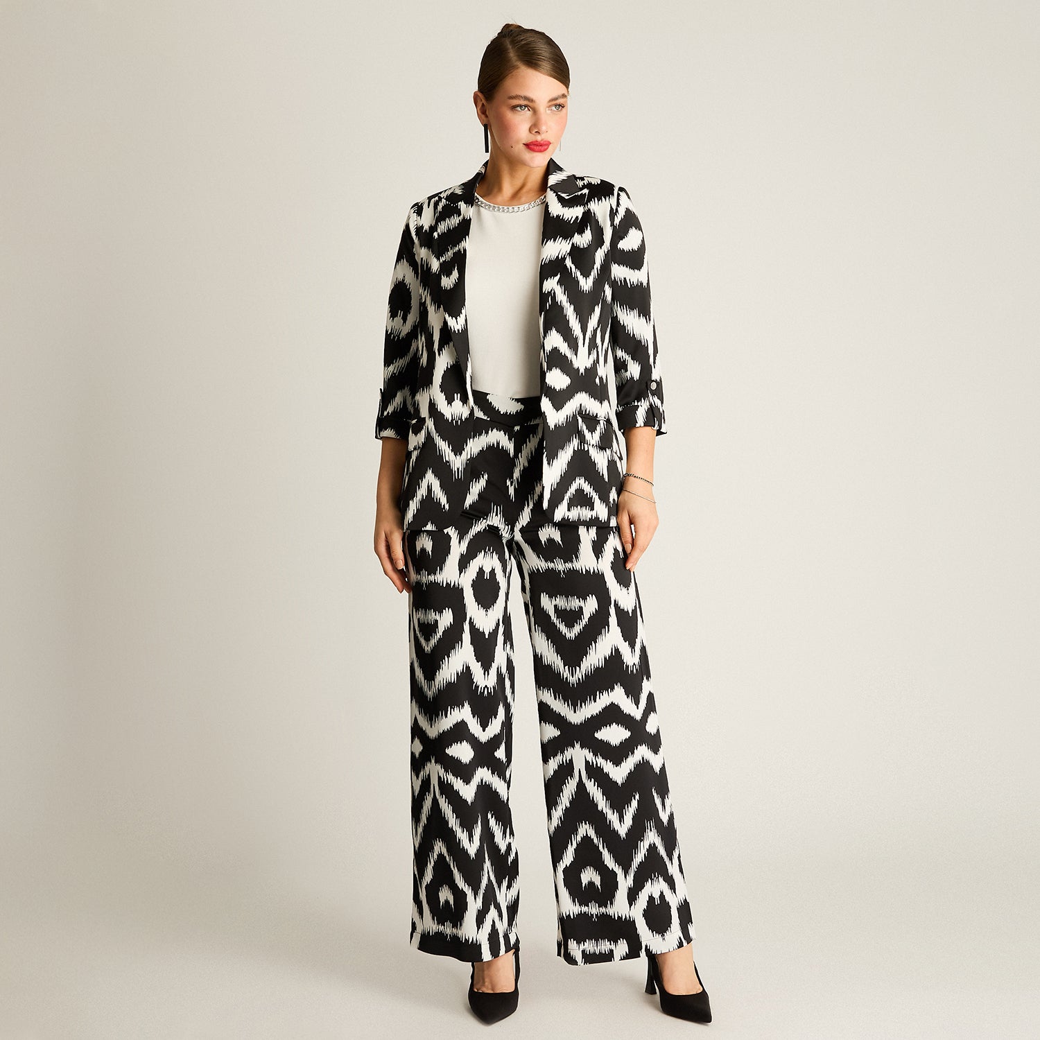 Blazer Crudo Estampado Zebra
