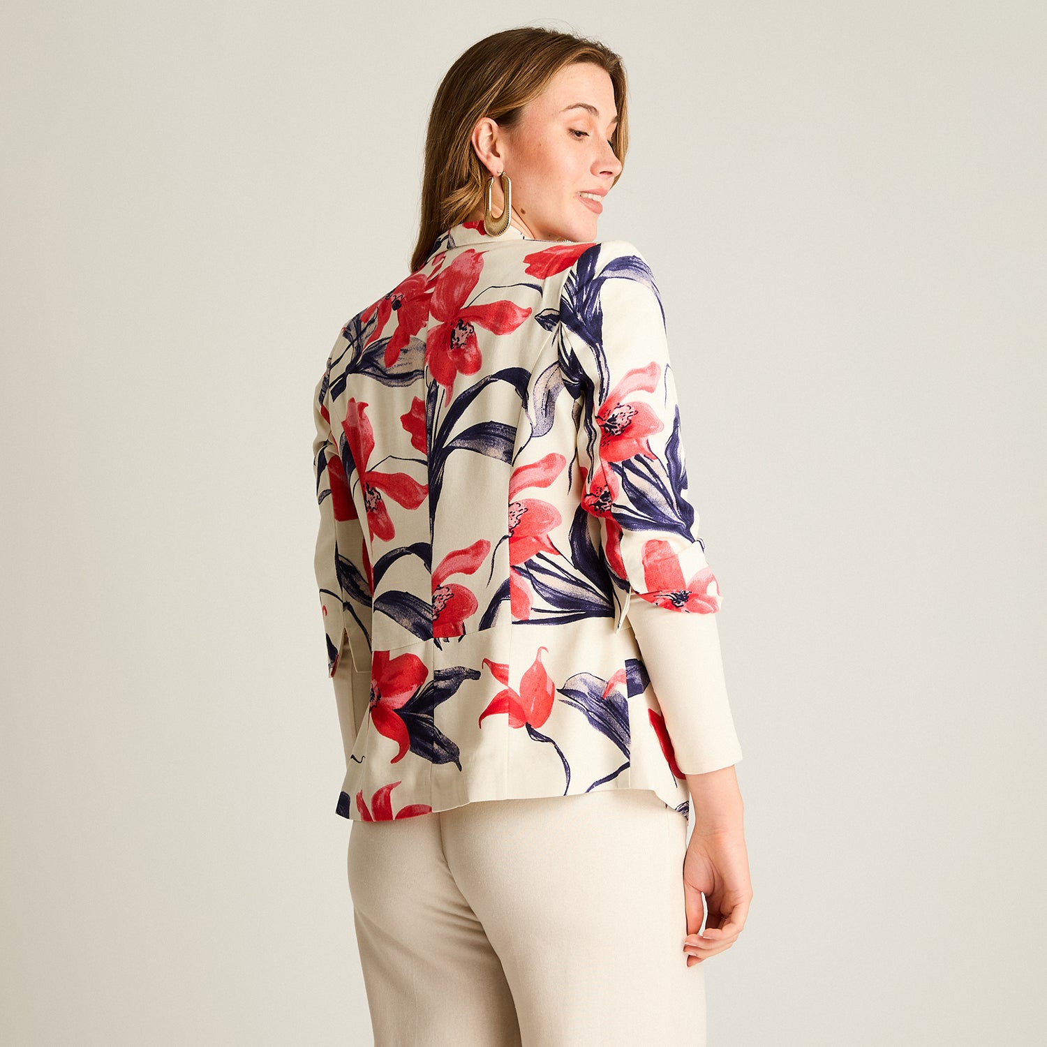 Blazer Coral Manga 3/4 Lino