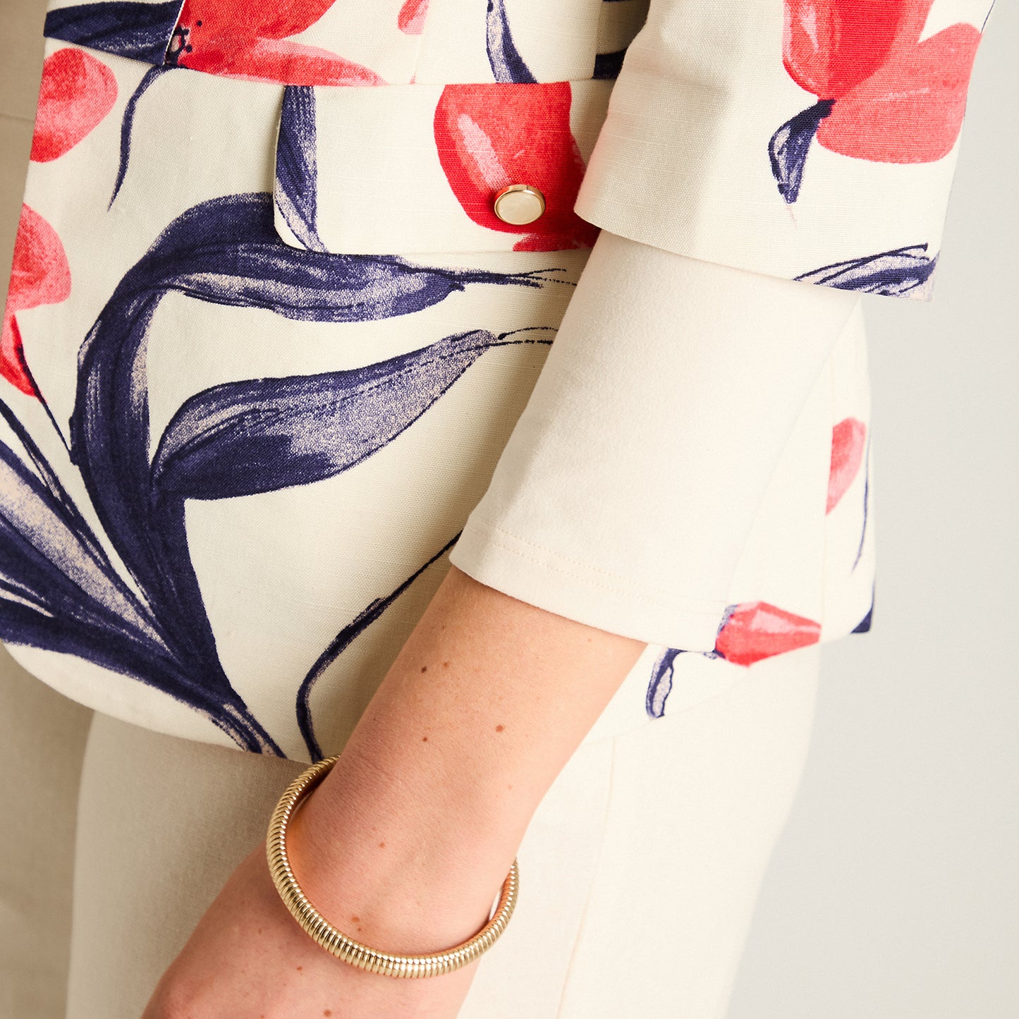 Blazer Coral Manga 3/4 Lino