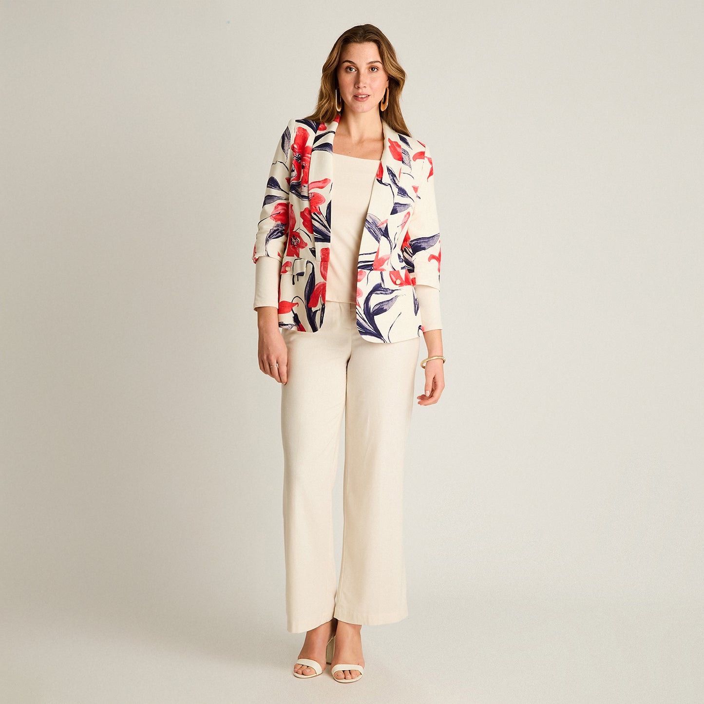 Blazer Coral Manga 3/4 Lino