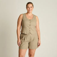 Gillette Sastrero sin Mangas Taupe Escote Redondo