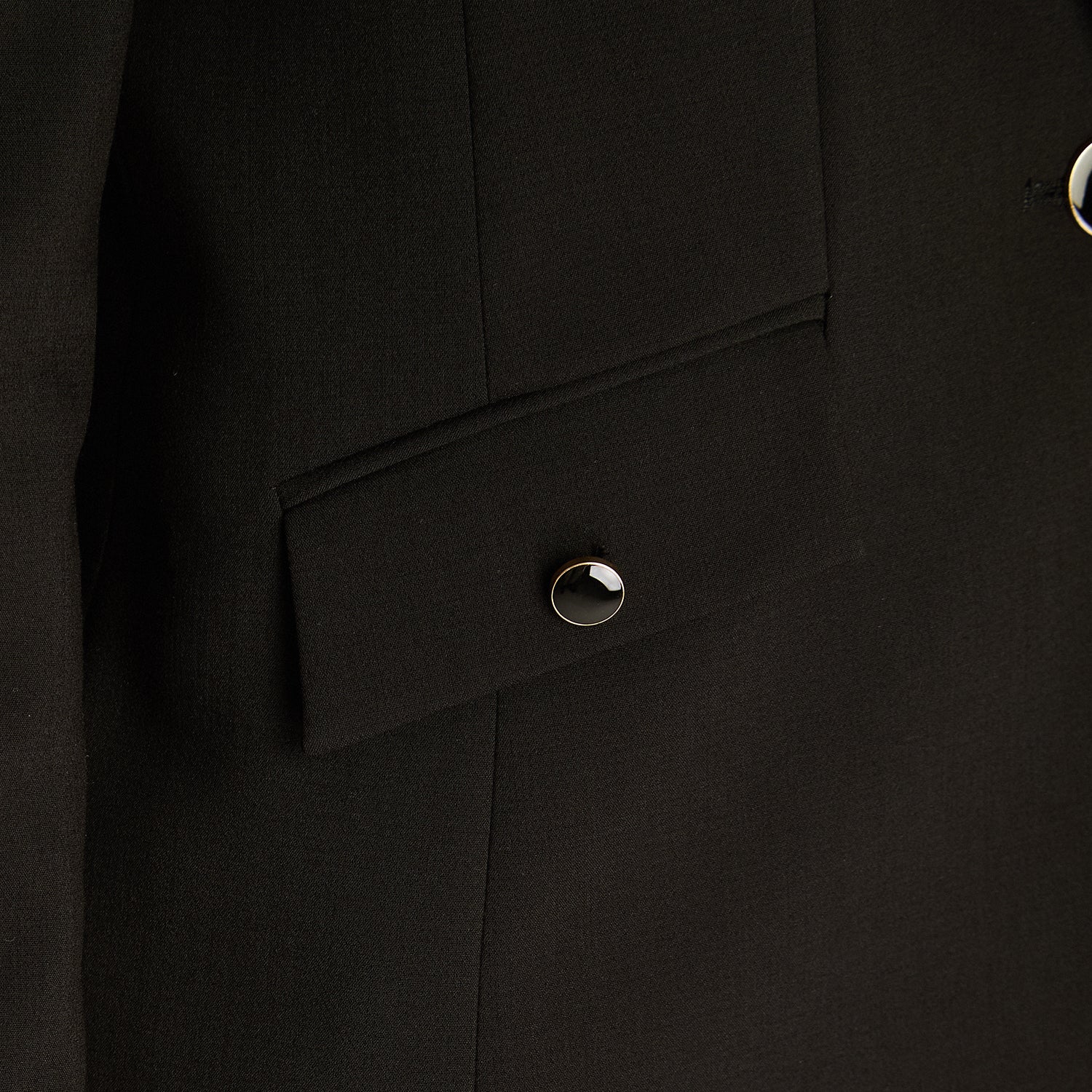 Blazer Negro Manga Larga Elasticidad Nula Con Forro Calce Normal Tela Plano