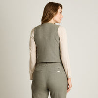 Gilette Gris Sin Mangas con Bolsillos Falsos