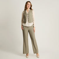 Gilette Gris Sin Mangas con Bolsillos Falsos