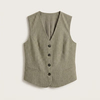 Gilette Gris Sin Mangas con Bolsillos Falsos en plano