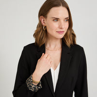 Blazer 1 Botón Bolsillos con Solapa Negro