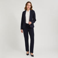 Blazer 1 Botón Bolsillos con Solapa Azul