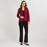 Blazer 1 Botón Bolsillos con Solapa Rojo