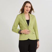 Blazer 1 Botón Bolsillos con Solapa Verde
