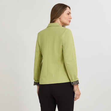 Blazer 1 Botón Bolsillos con Solapa Verde