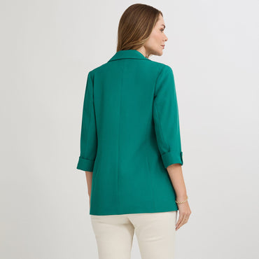 Blazer Manga 3/4 Bolsillos con Solapa Verde